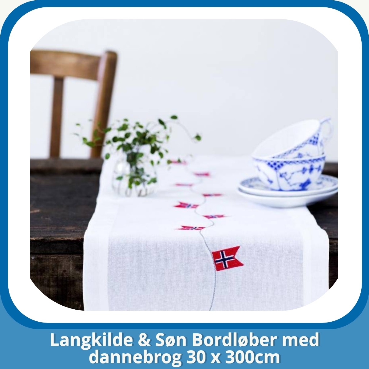 Anmeldelse af Langkilde & Søn Bordløber med dannebrog 30 x 300cm