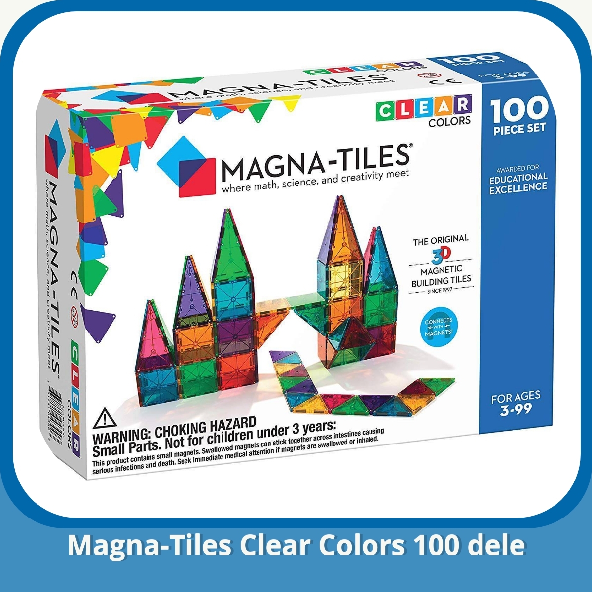 Anmeldelse af Magna-Tiles Clear Colors 100 dele