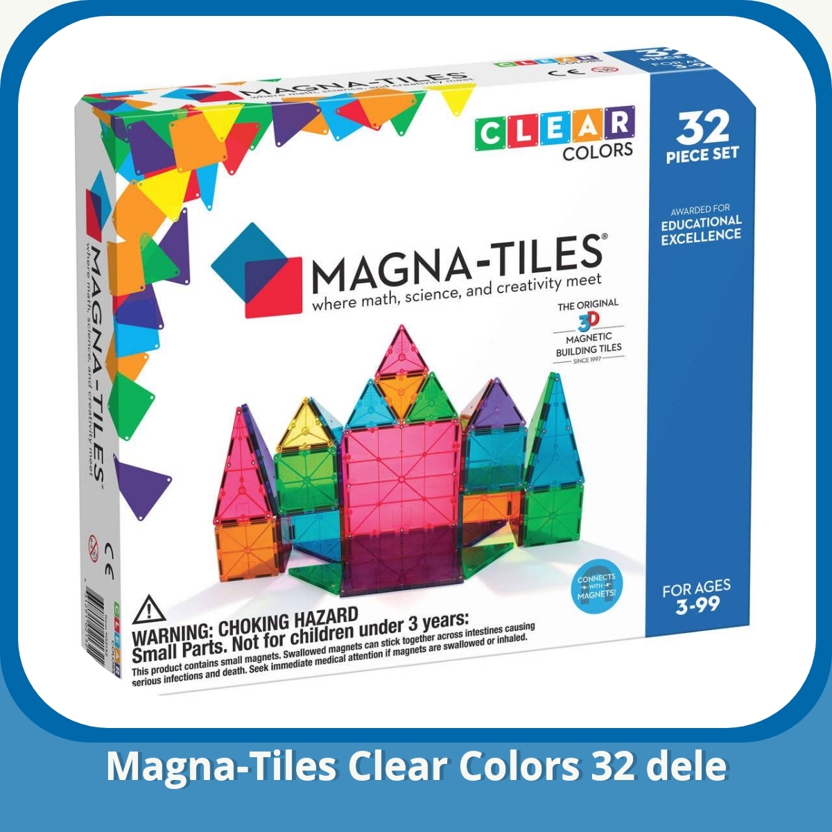 Anmeldelse af Magna-Tiles Clear Colors 32 dele