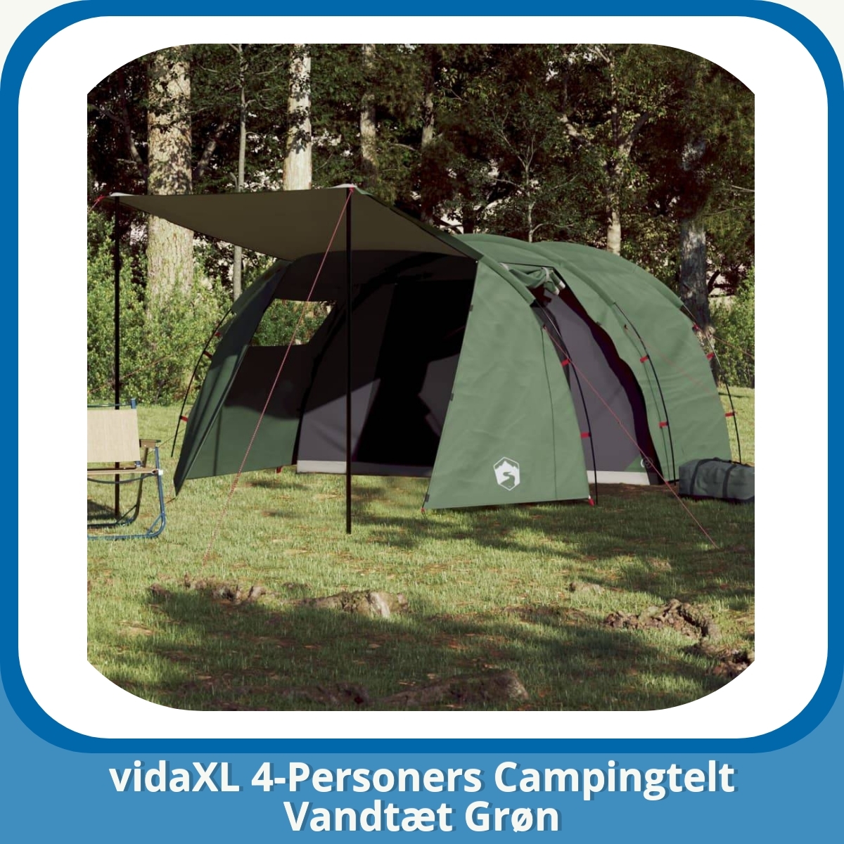 Anmeldelse af vidaXL 4-Personers Campingtelt Vandtæt Grøn