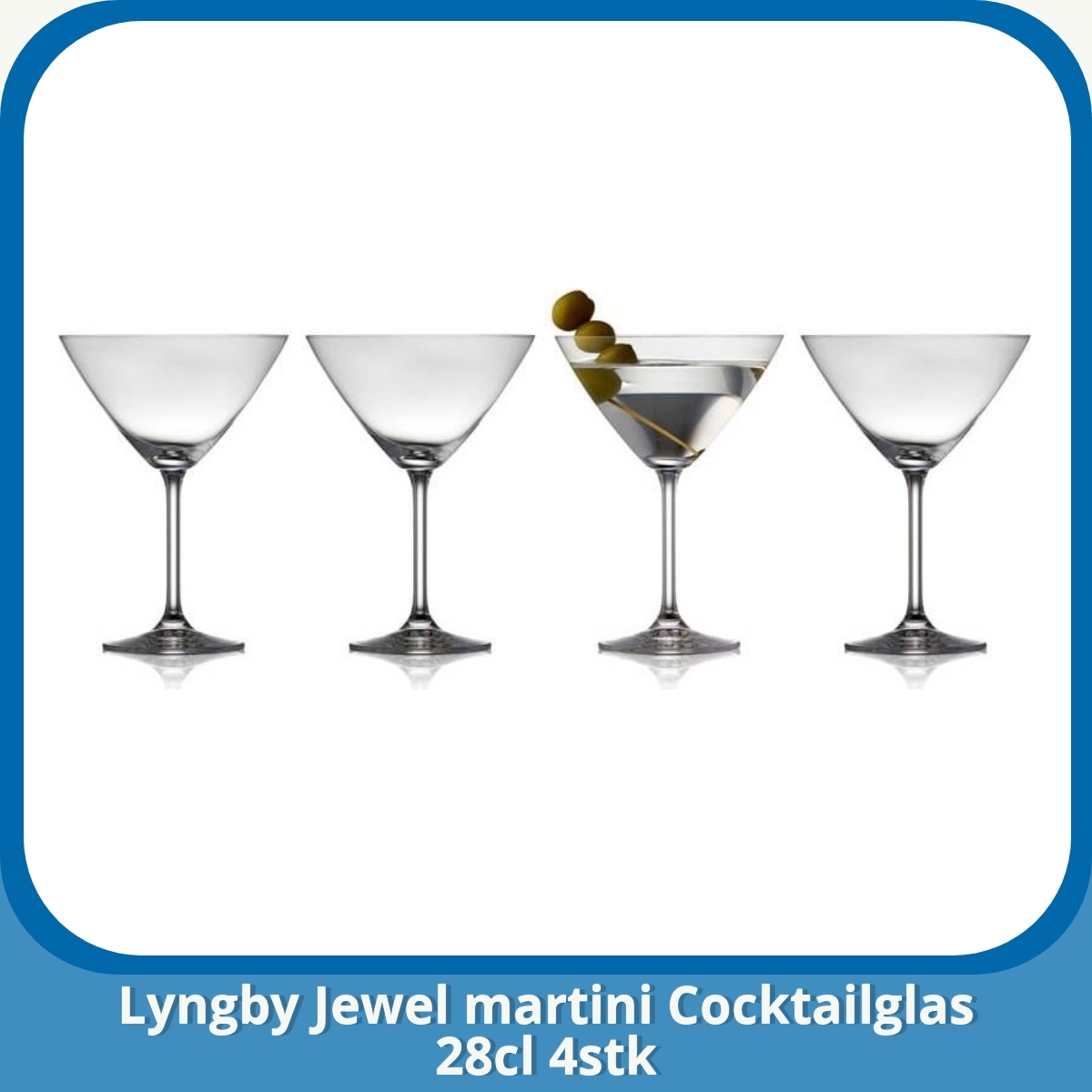 Anmeldelse af Lyngby Jewel martini Cocktailglas 28cl 4stk