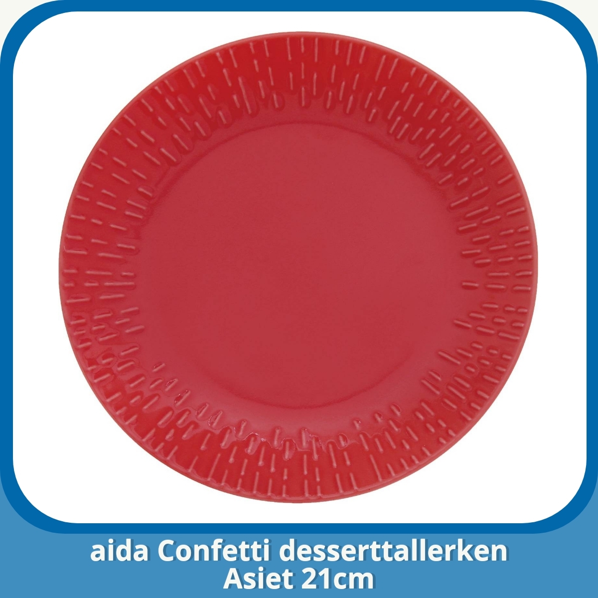 Anmeldelse af aida Confetti desserttallerken Asiet 21cm
