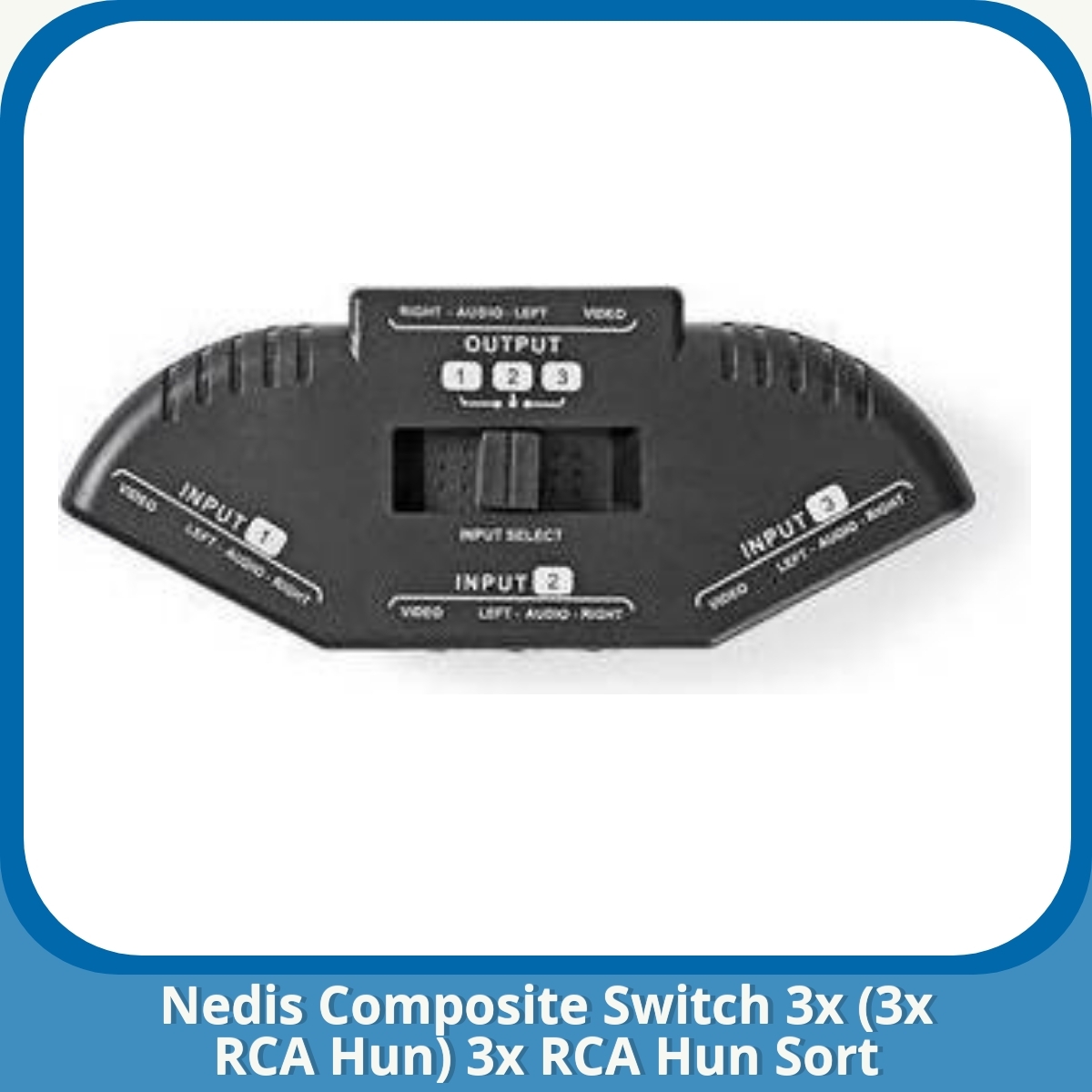 Anmeldelse af Nedis Composite Switch 3x (3x RCA Hun) 3x RCA Hun Sort