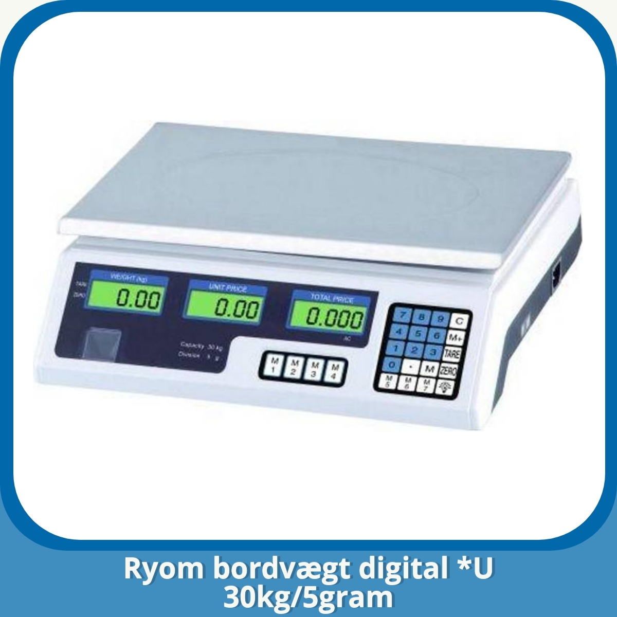 Anmeldelse af Ryom bordvægt digital *U 30kg/5gram