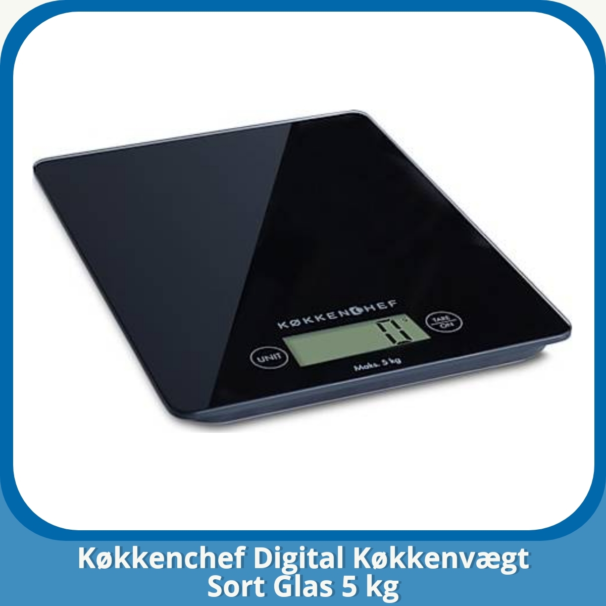 Anmeldelse af Køkkenchef Digital Køkkenvægt Sort Glas 5 kg