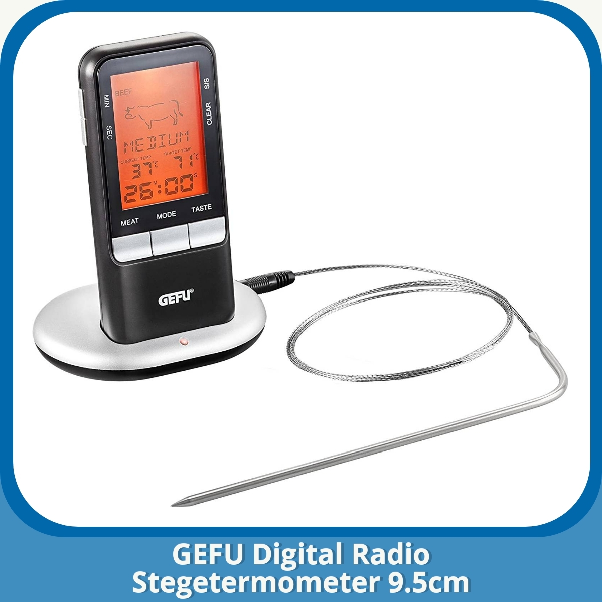 Anmeldelse af GEFU Digital Radio Stegetermometer 9.5cm