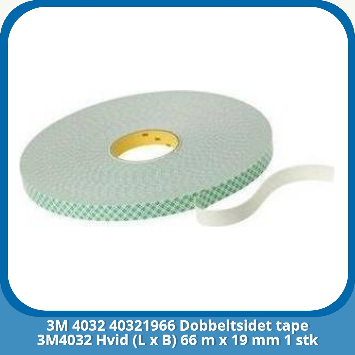Anmeldelse af 3M 4032 40321966 Dobbeltsidet tape 3M4032 Hvid (L x B) 66 m x 19 mm 1 stk