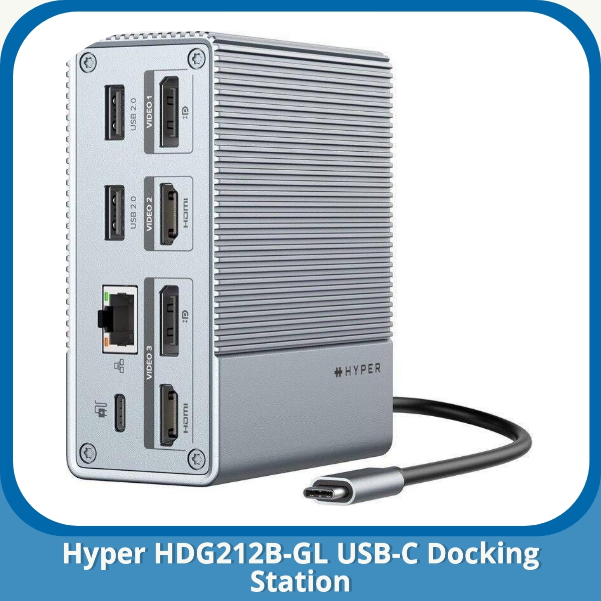 Anmeldelse af Hyper HDG212B-GL USB-C Docking Station