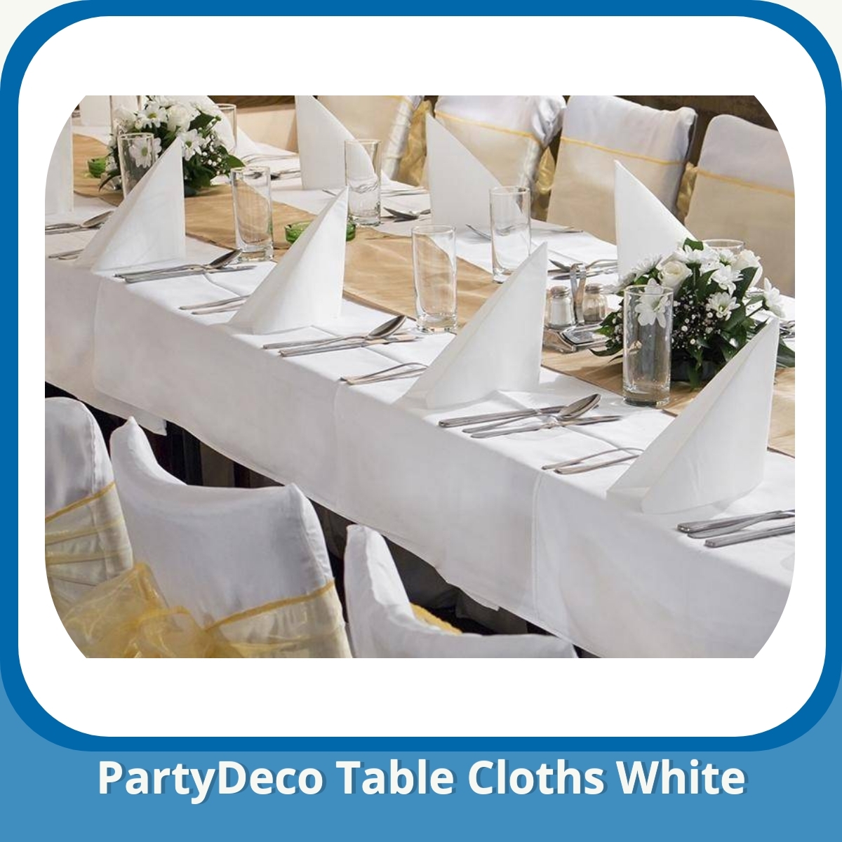 Anmeldelse af PartyDeco Table Cloths White