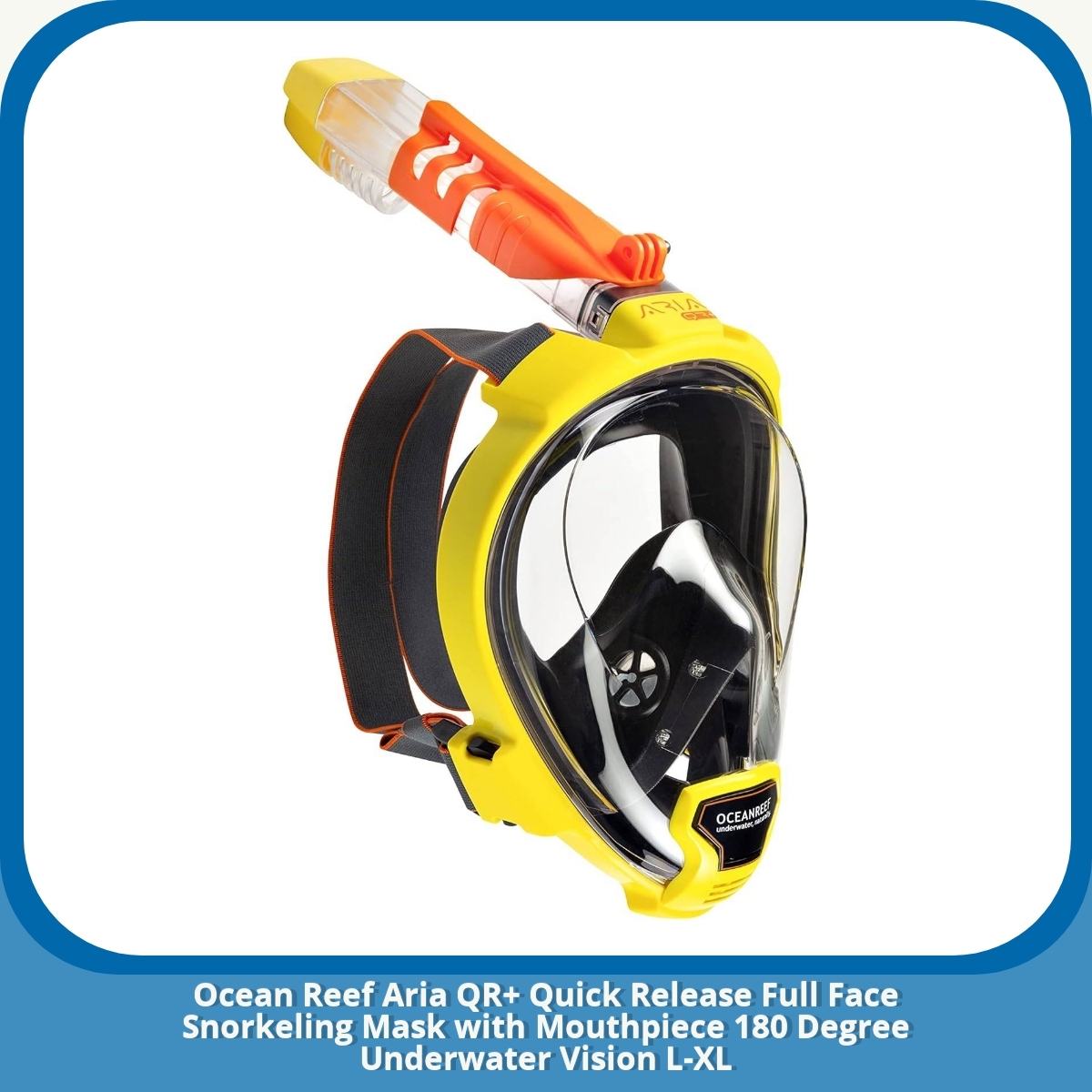 Anmeldelse af Ocean Reef Aria QR+ Quick Release Full Face Snorkeling Mask with Mouthpiece 180 Degree Underwater Vision L-XL