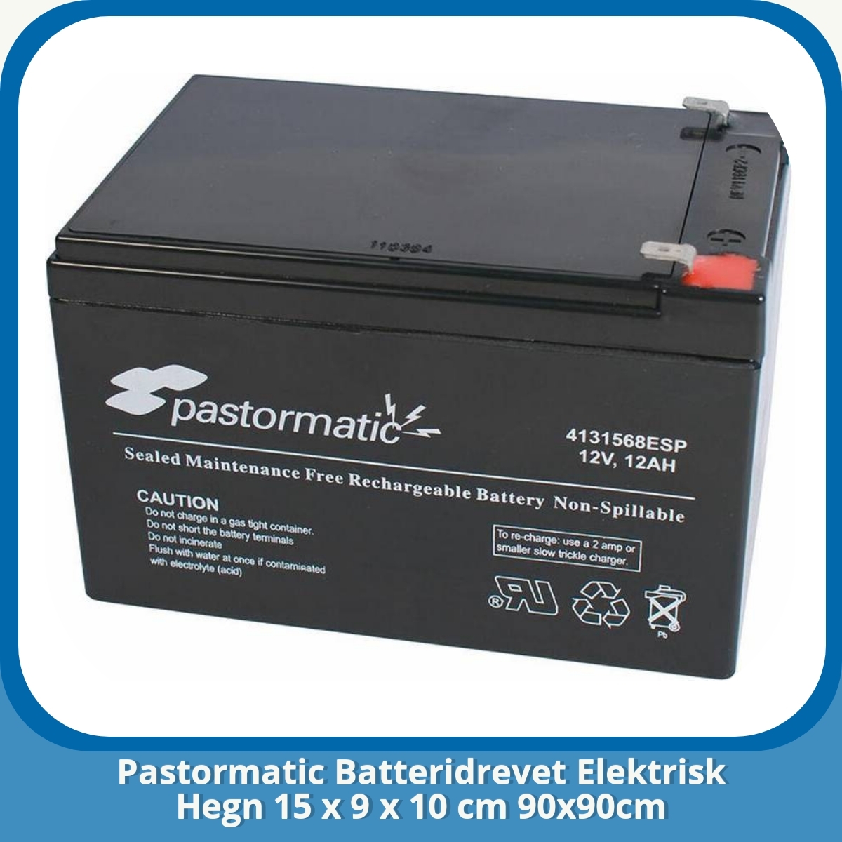 Anmeldelse af Pastormatic Batteridrevet Elektrisk Hegn 15 x 9 x 10 cm 90x90cm