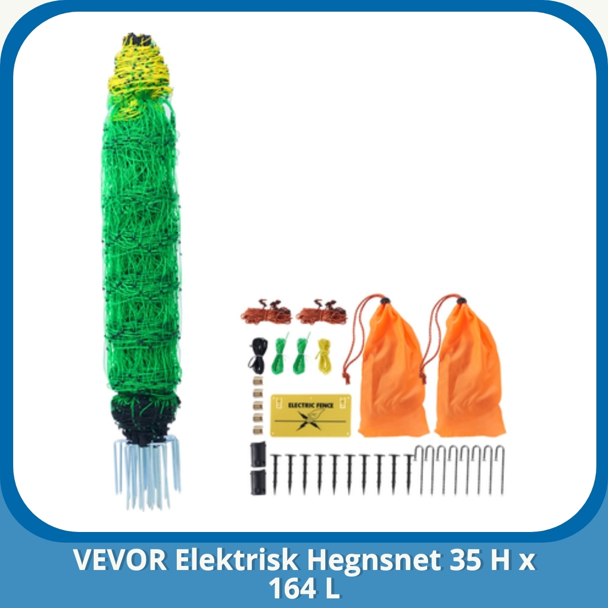 Anmeldelse af VEVOR Elektrisk Hegnsnet 35 H x 164 L