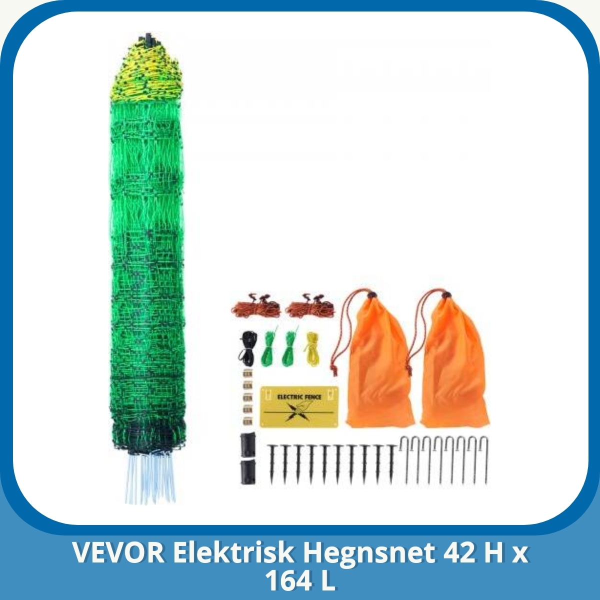 Anmeldelse af VEVOR Elektrisk Hegnsnet 42 H x 164 L