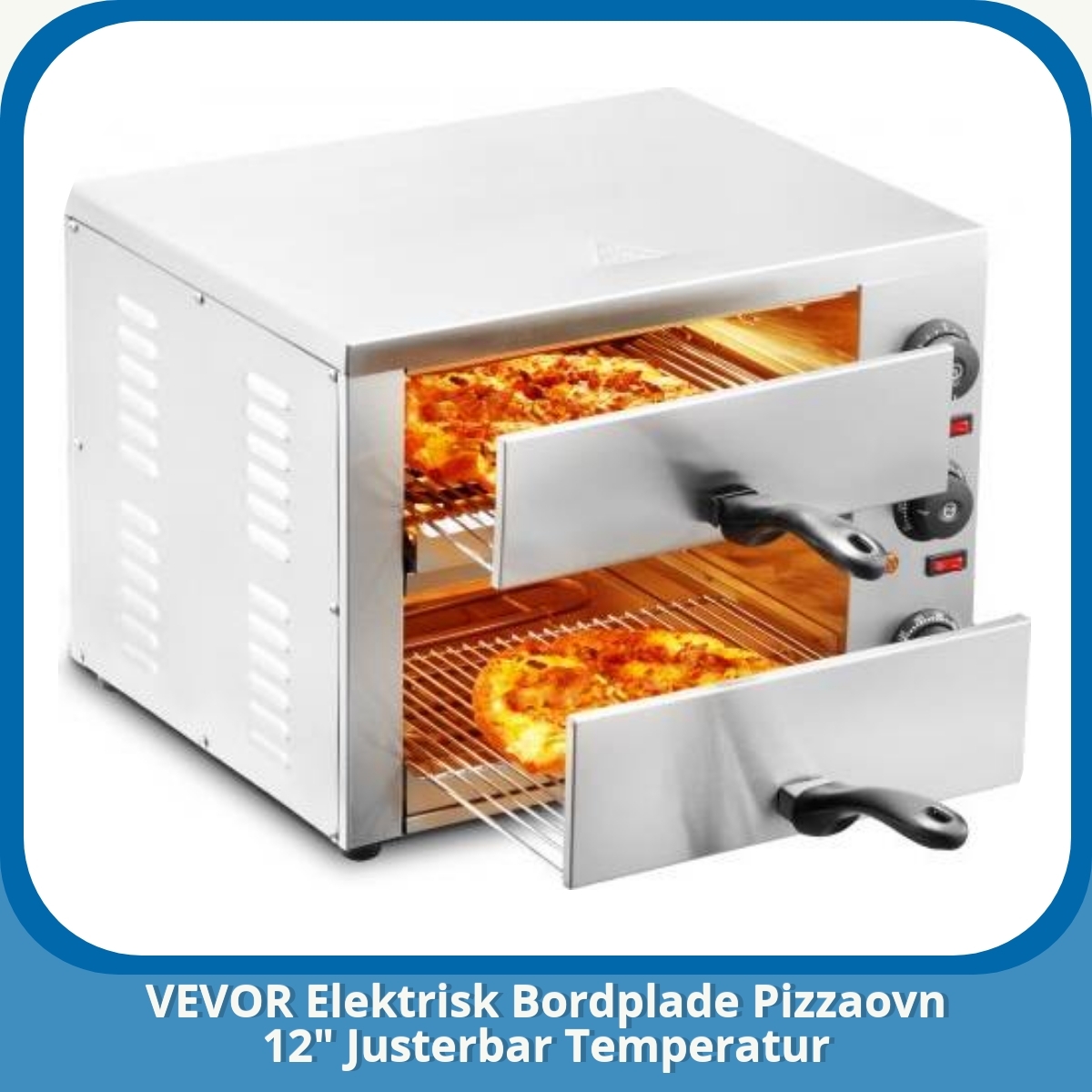 Anmeldelse af VEVOR Elektrisk Bordplade Pizzaovn 12