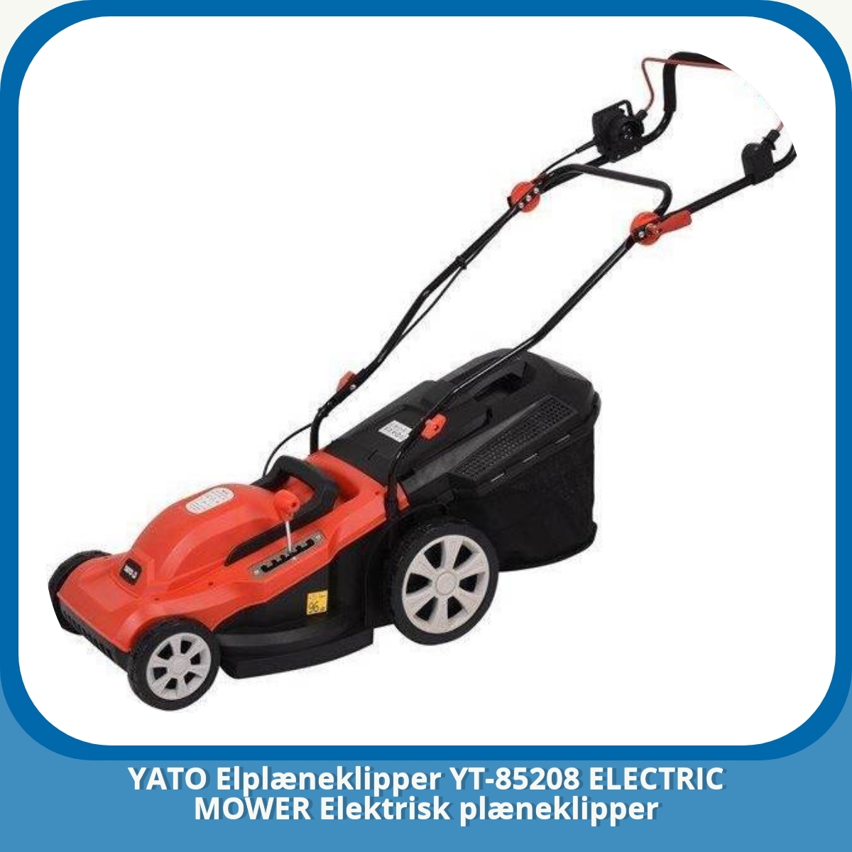Anmeldelse af YATO Elplæneklipper YT-85208 ELECTRIC MOWER Elektrisk plæneklipper
