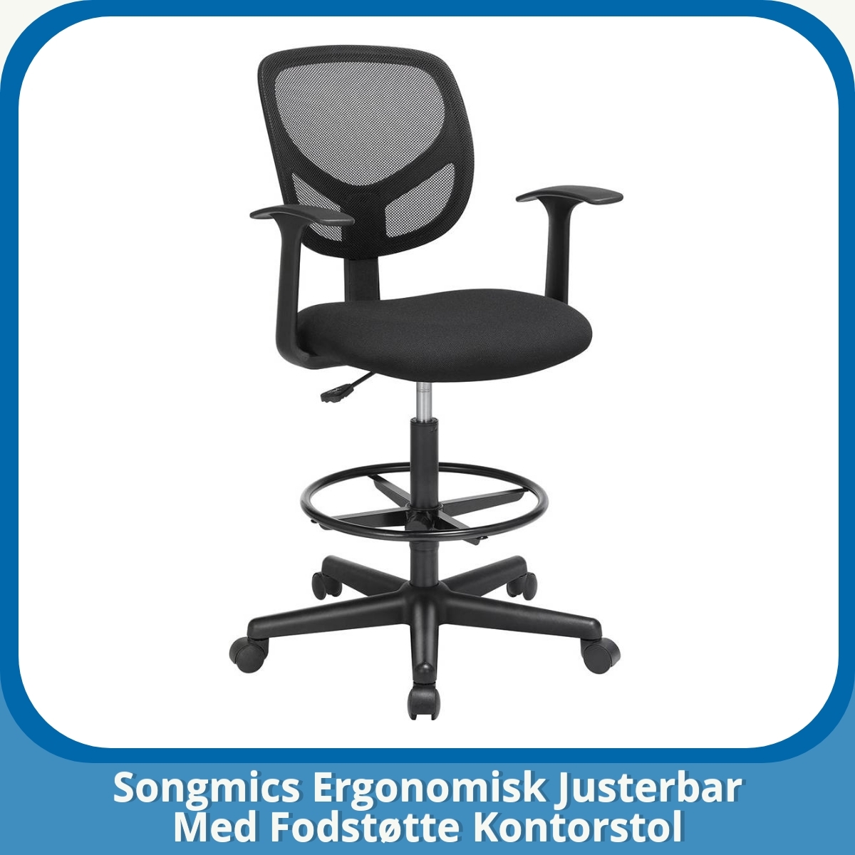 Anmeldelse af Songmics Ergonomisk Justerbar Med Fodstøtte Kontorstol