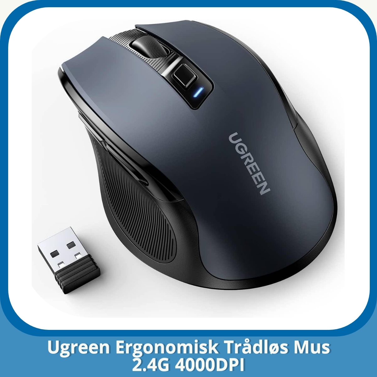 Anmeldelse af Ugreen Ergonomisk Trådløs Mus 2.4G 4000DPI