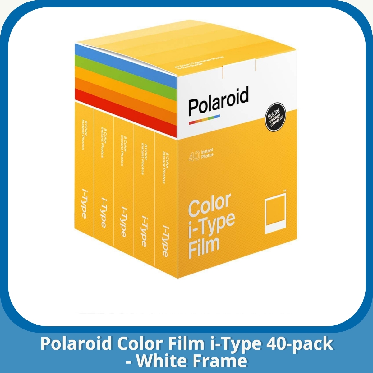 Anmeldelse af Polaroid Color Film i-Type 40-pack - White Frame