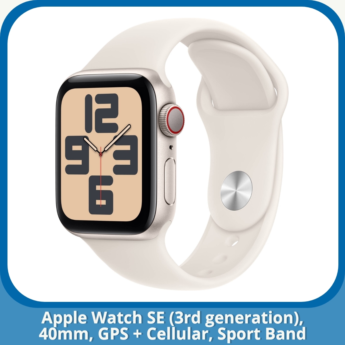 Anmeldelse af Apple Watch SE (3rd generation), 40mm, GPS + Cellular, Sport Band