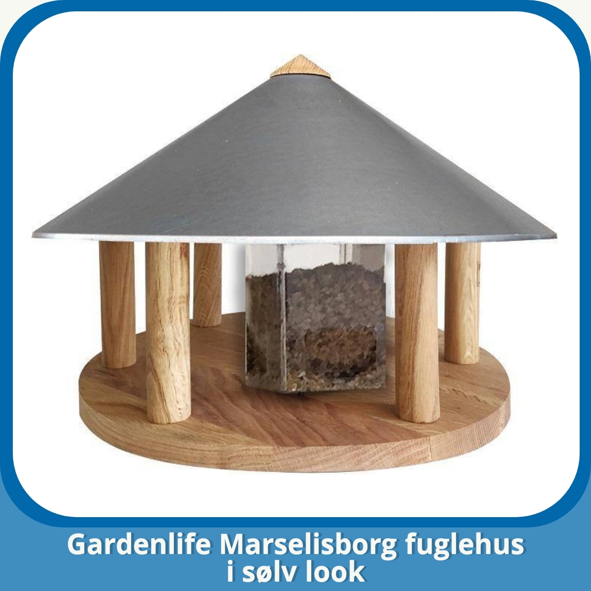 Anmeldelse af Gardenlife Marselisborg fuglehus i sølv look