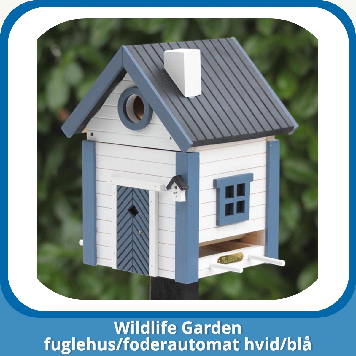 Anmeldelse af Wildlife Garden fuglehus/foderautomat hvid/blå