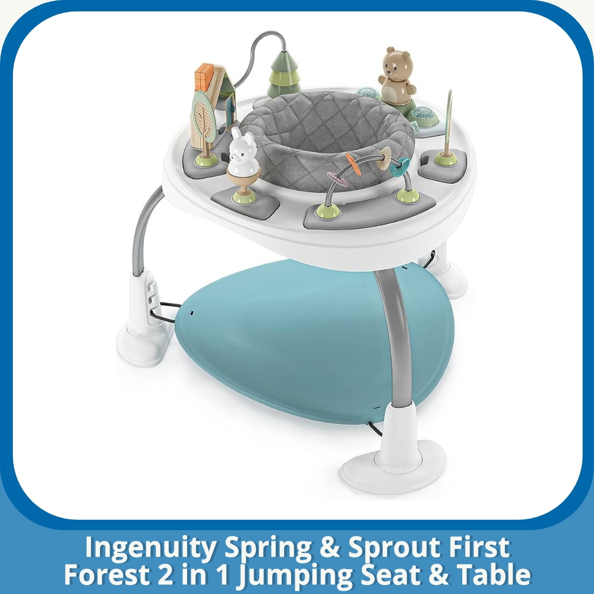 Anmeldelse af Ingenuity Spring & Sprout First Forest 2 in 1 Jumping Seat & Table