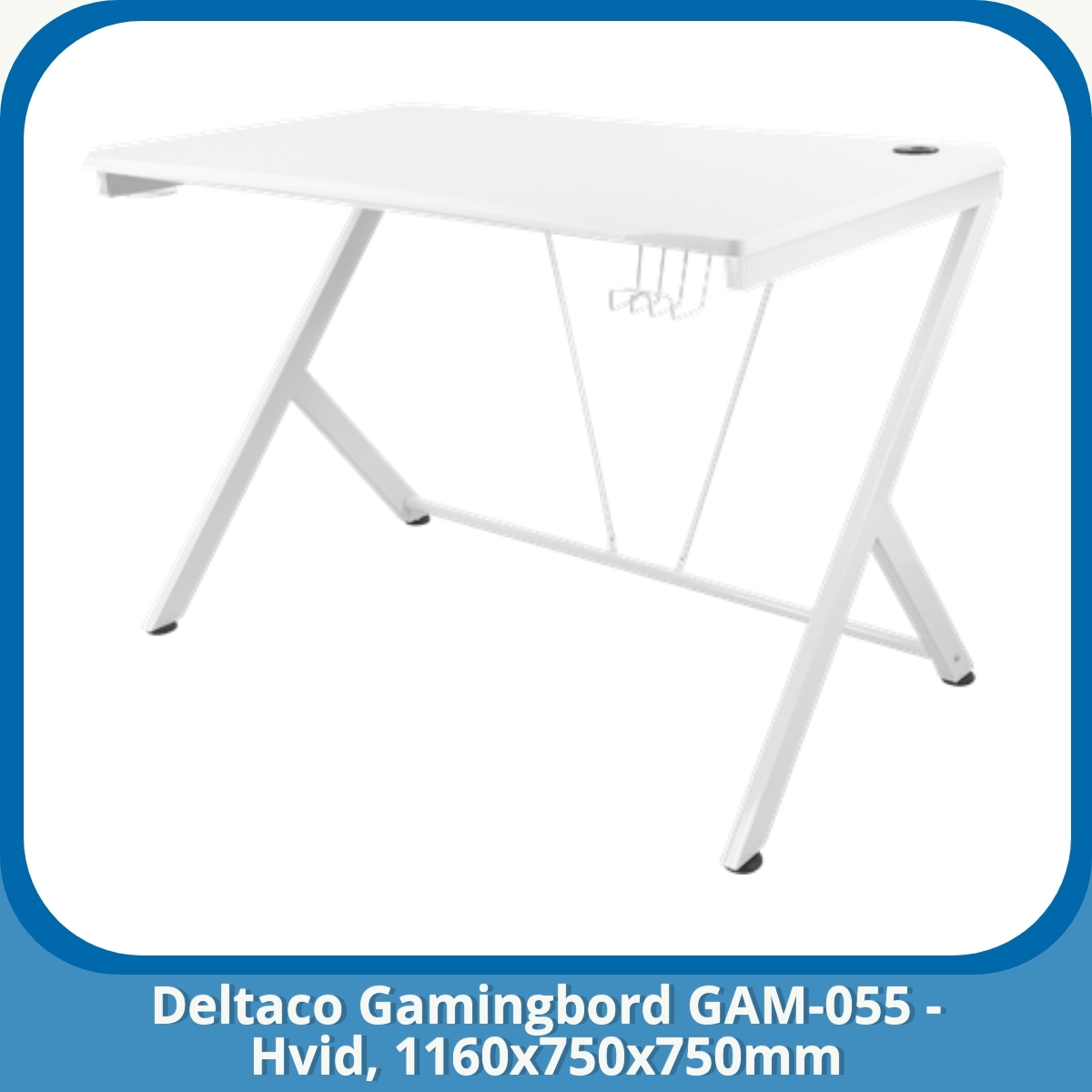 Anmeldelse af Deltaco Gamingbord GAM-055 - Hvid, 1160x750x750mm