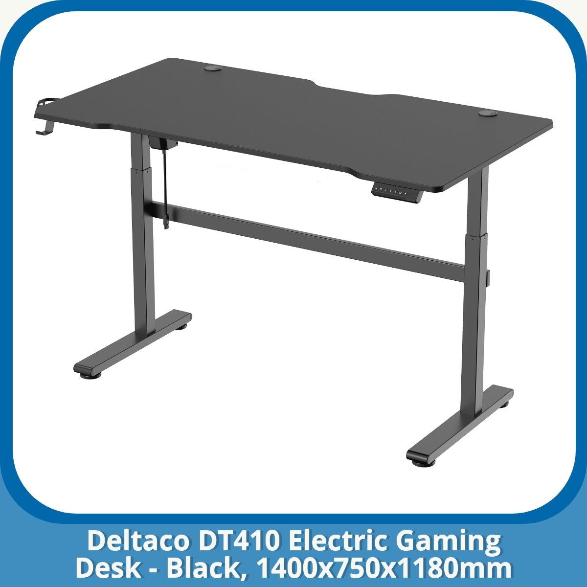 Anmeldelse af Deltaco DT410 Electric Gaming Desk - Black, 1400x750x1180mm