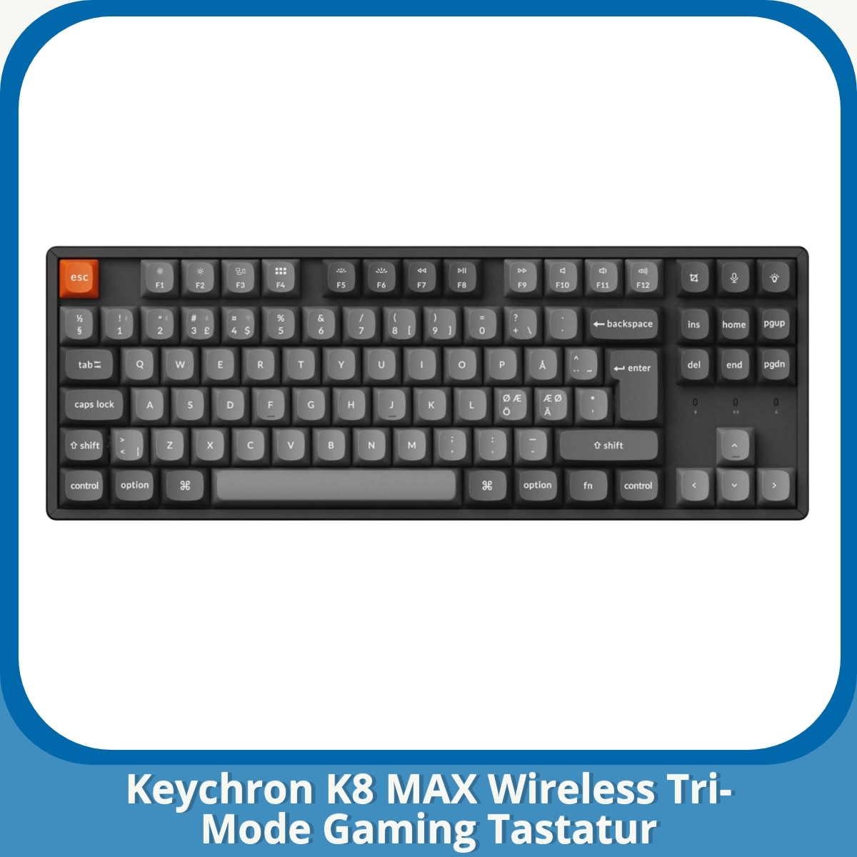 Anmeldelse af Keychron K8 MAX Wireless Tri-Mode Gaming Tastatur