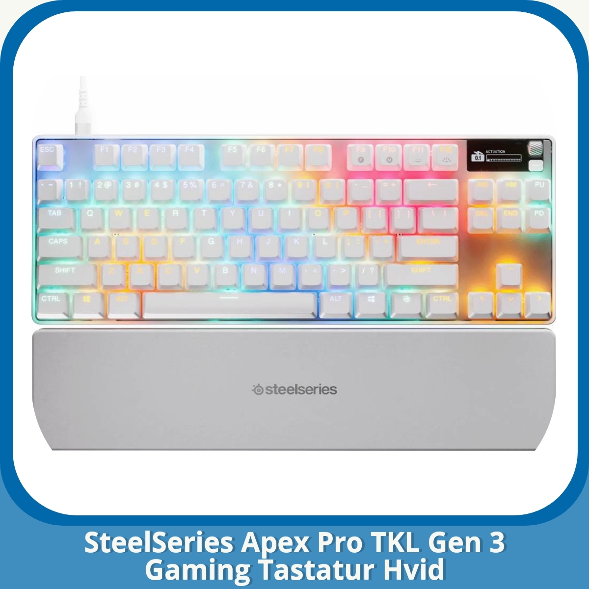 Anmeldelse af SteelSeries Apex Pro TKL Gen 3 Gaming Tastatur Hvid