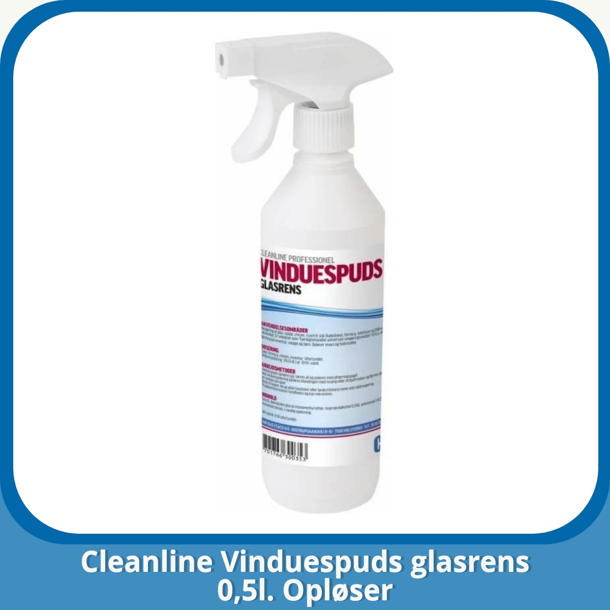 Anmeldelse af Cleanline Vinduespuds glasrens 0,5l. Opløser