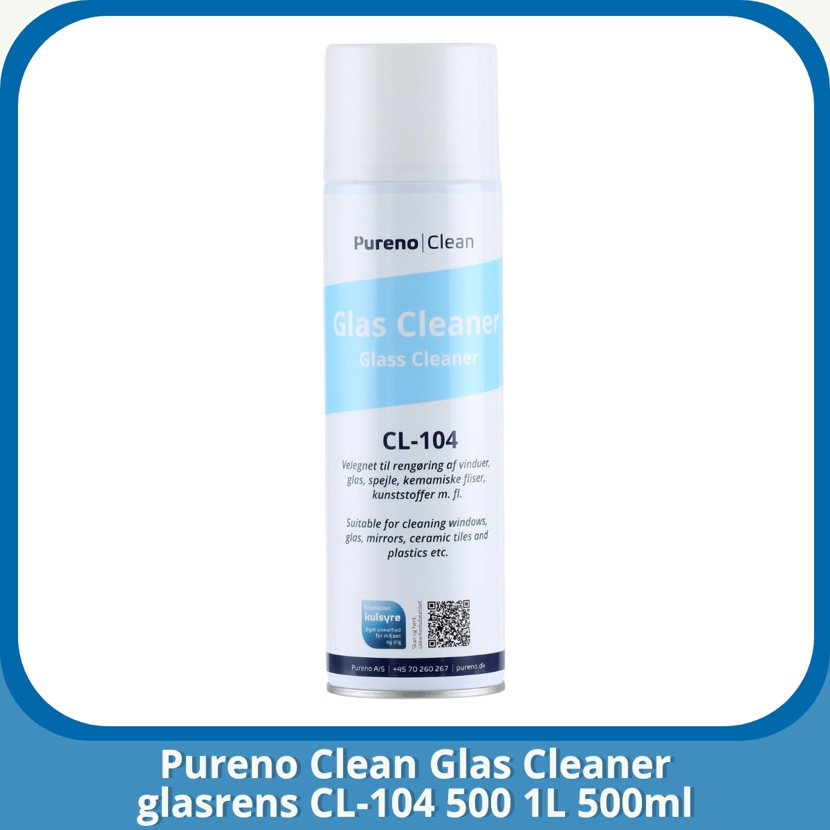 Anmeldelse af Pureno Clean Glas Cleaner glasrens CL-104 500 1L 500ml
