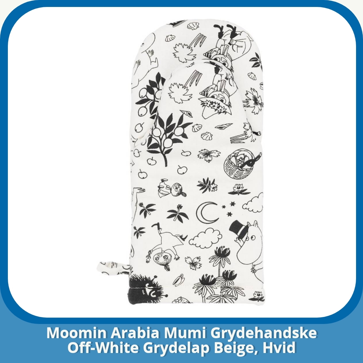 Anmeldelse af Moomin Arabia Mumi Grydehandske Off-White Grydelap Beige, Hvid