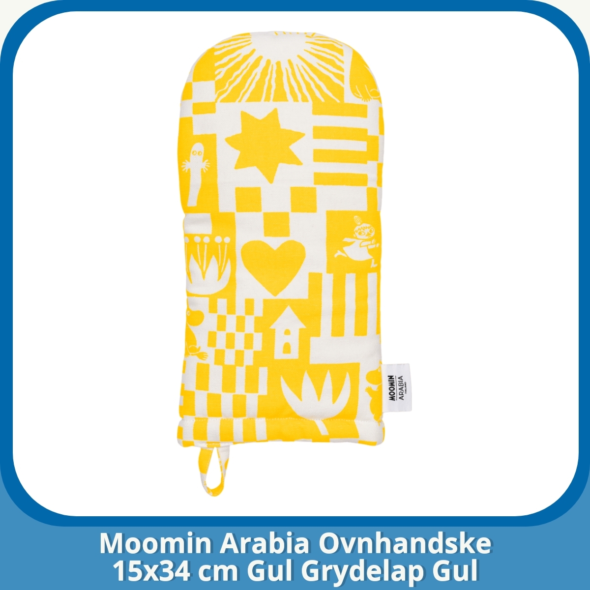 Anmeldelse af Moomin Arabia Ovnhandske 15x34 cm Gul Grydelap Gul
