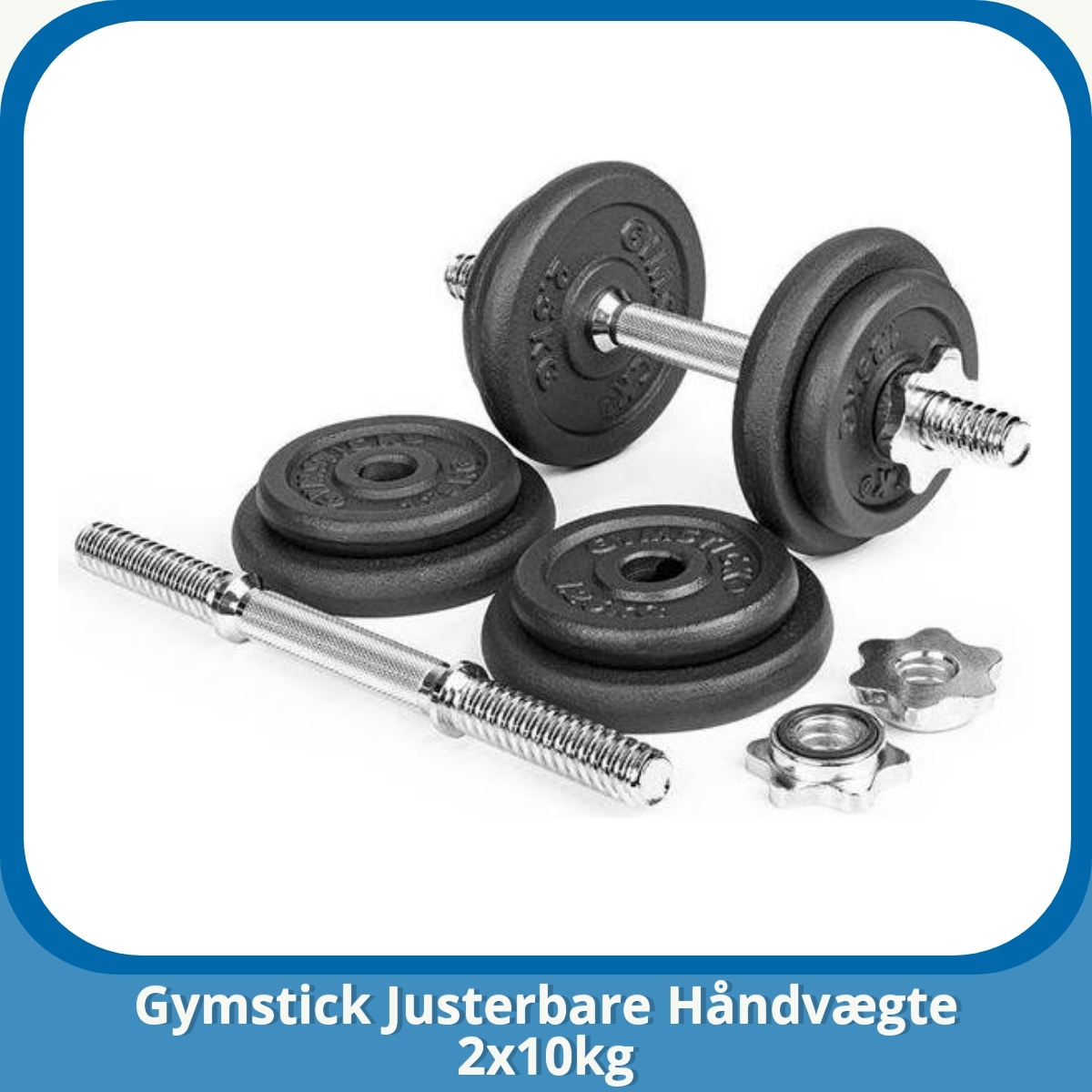 Anmeldelse af Gymstick Justerbare Håndvægte 2x10kg