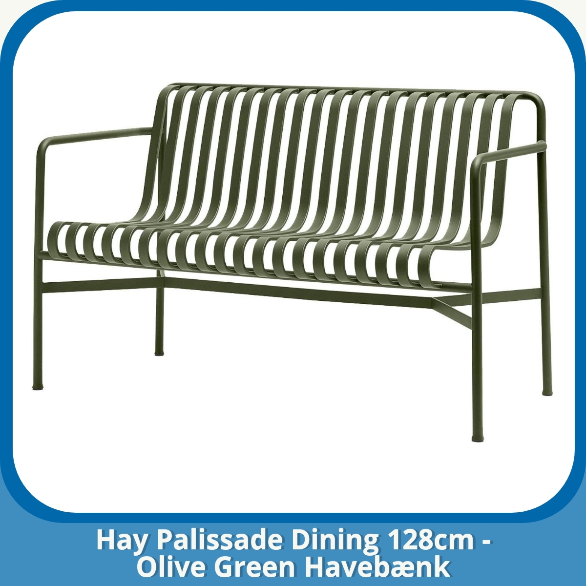 Anmeldelse af Hay Palissade Dining 128cm - Olive Green Havebænk