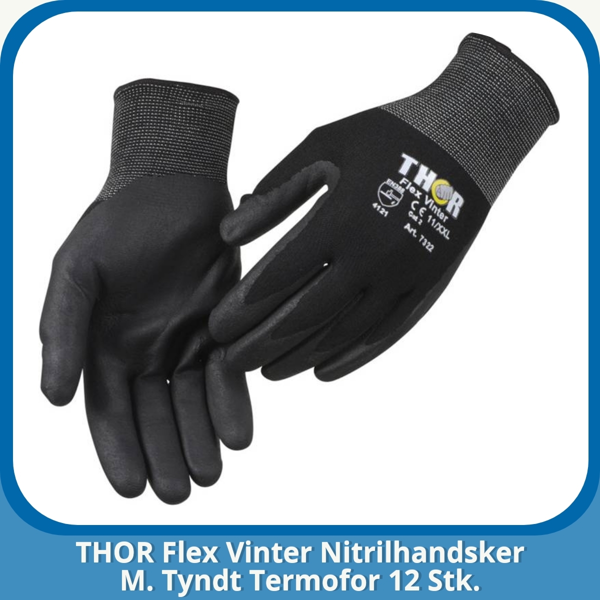 Anmeldelse af THOR Flex Vinter Nitrilhandsker M. Tyndt Termofor 12 Stk.