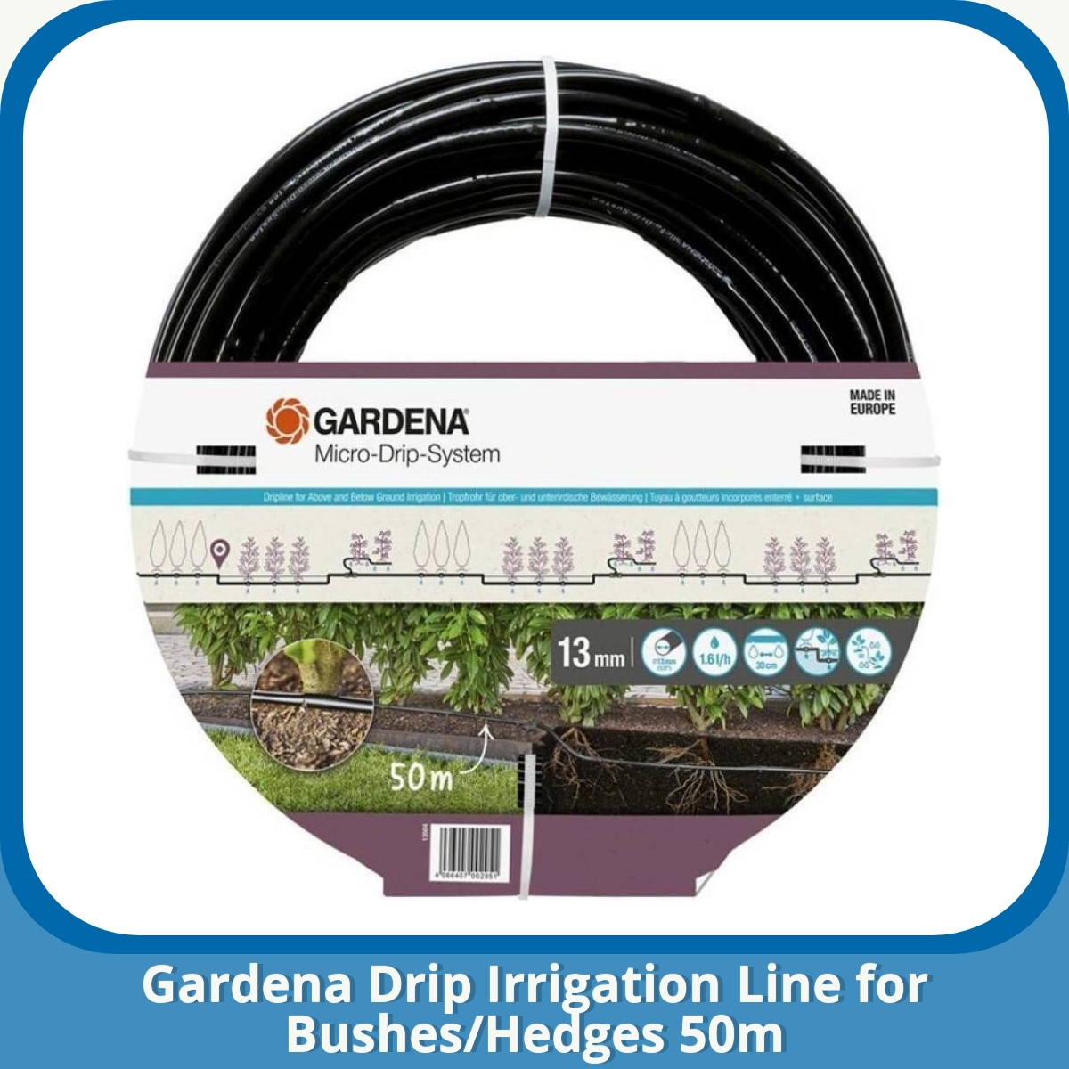 Anmeldelse af Gardena Drip Irrigation Line for Bushes/Hedges 50m