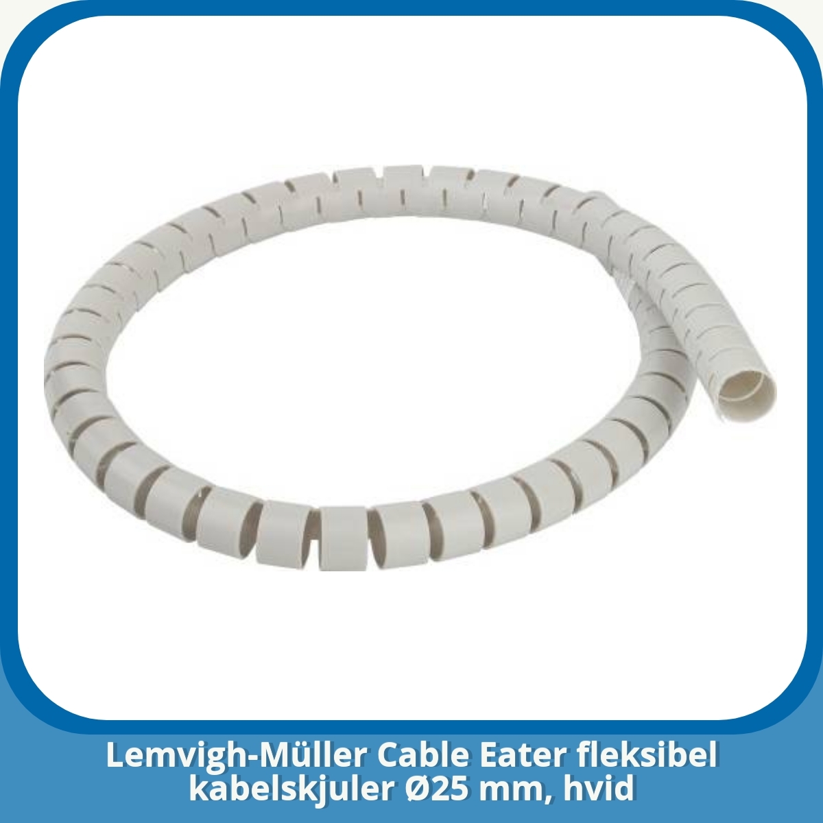 Anmeldelse af Lemvigh-Müller Cable Eater fleksibel kabelskjuler Ø25 mm, hvid