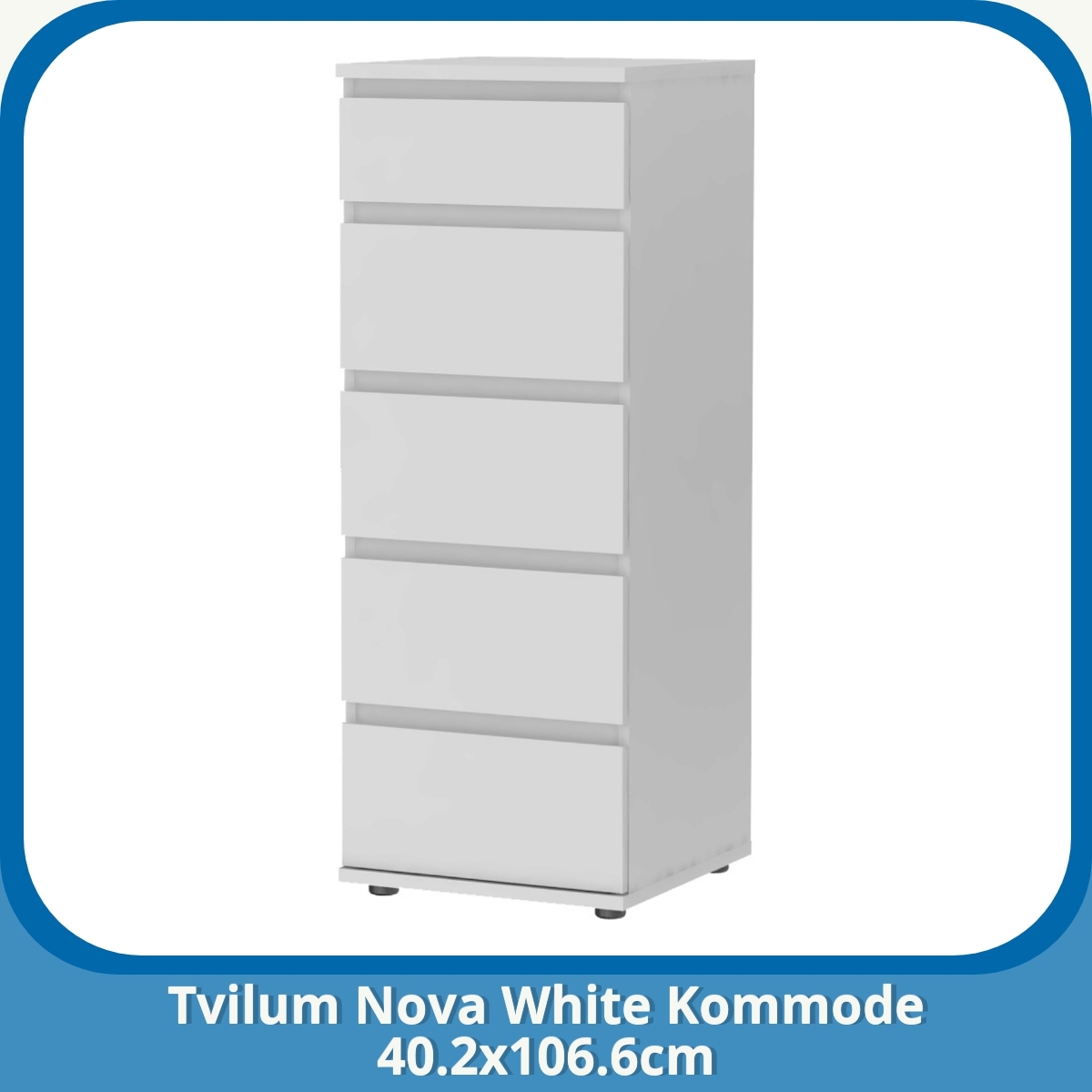 Anmeldelse af Tvilum Nova White Kommode 40.2x106.6cm