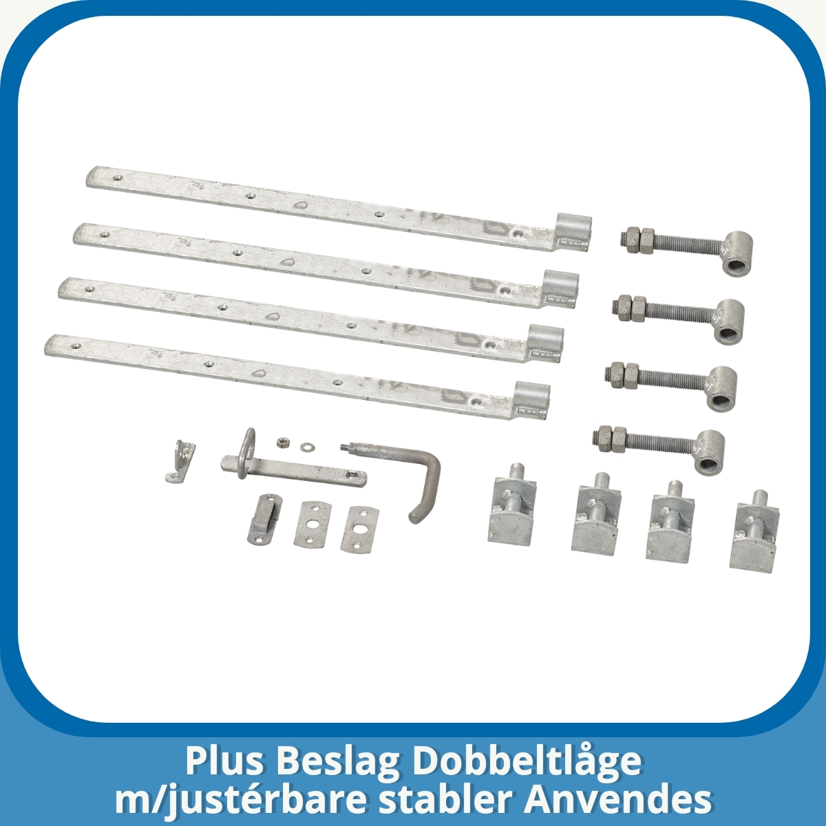 Anmeldelse af Plus Beslag Dobbeltlåge m/justérbare stabler Anvendes