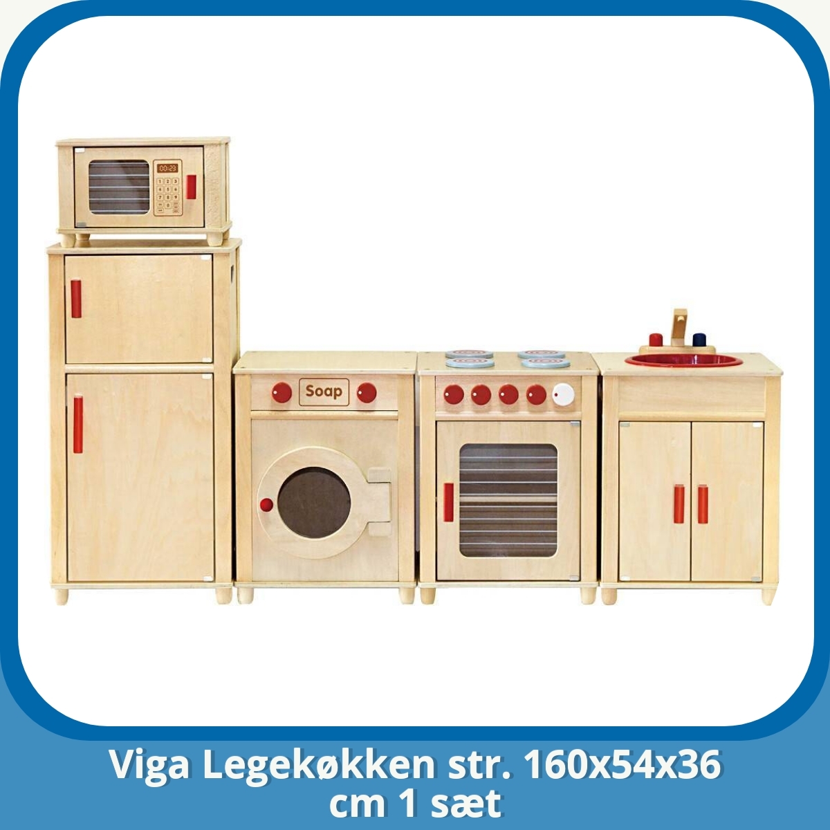 Anmeldelse af Viga Legekøkken str. 160x54x36 cm 1 sæt