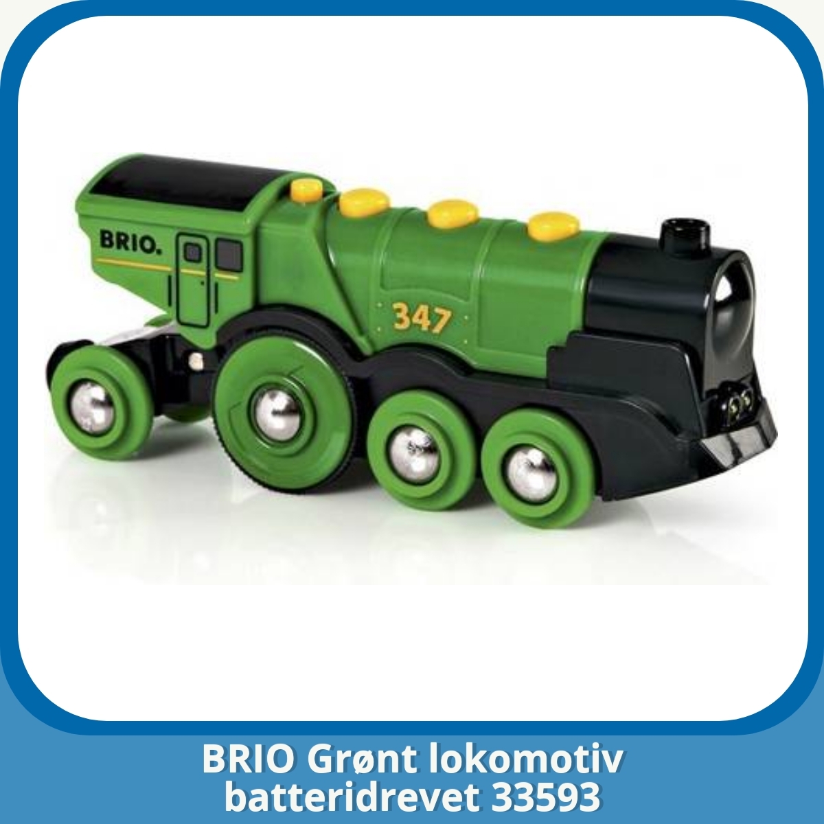 Anmeldelse af BRIO Grønt lokomotiv batteridrevet 33593