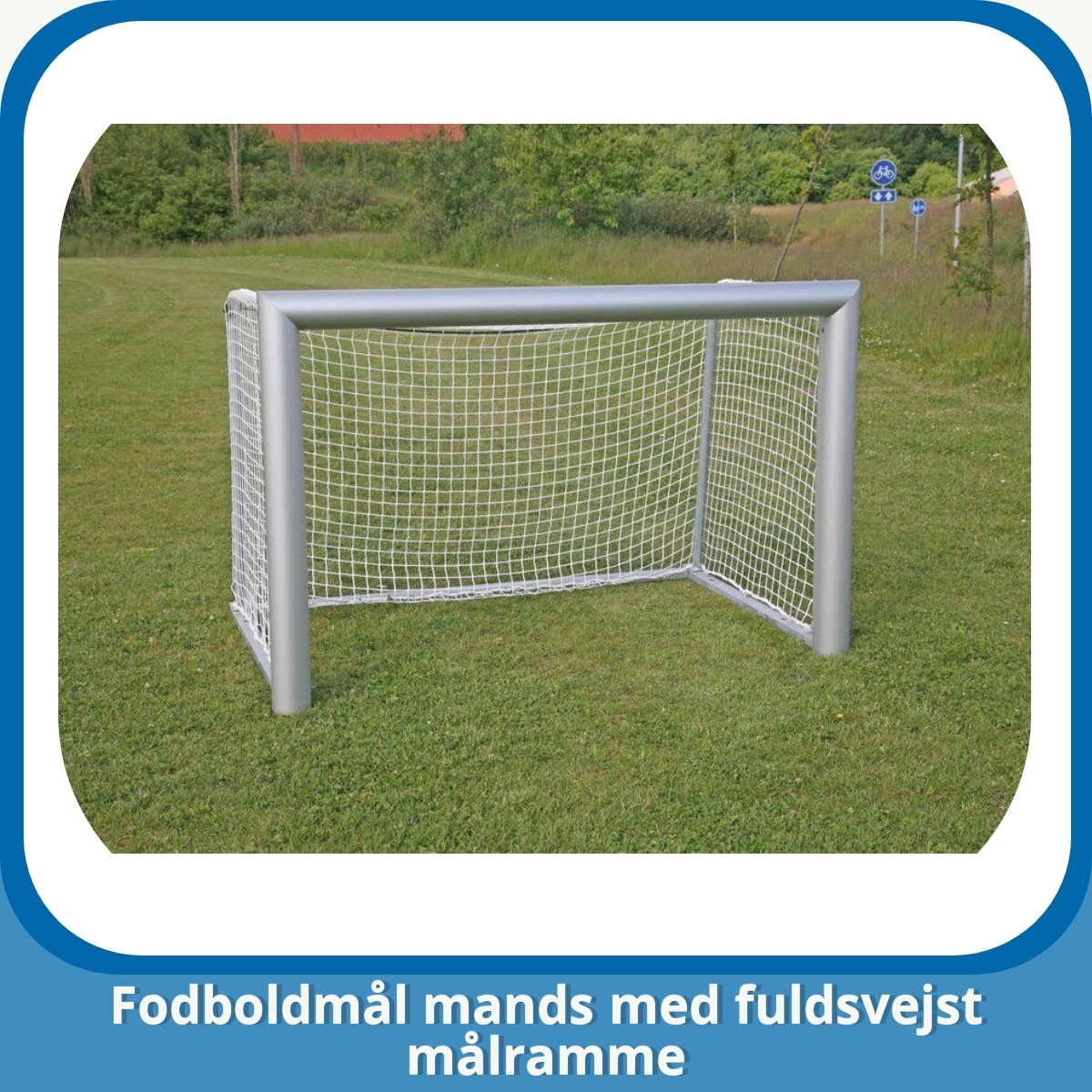 Anmeldelse af Fodboldmål mands med fuldsvejst målramme