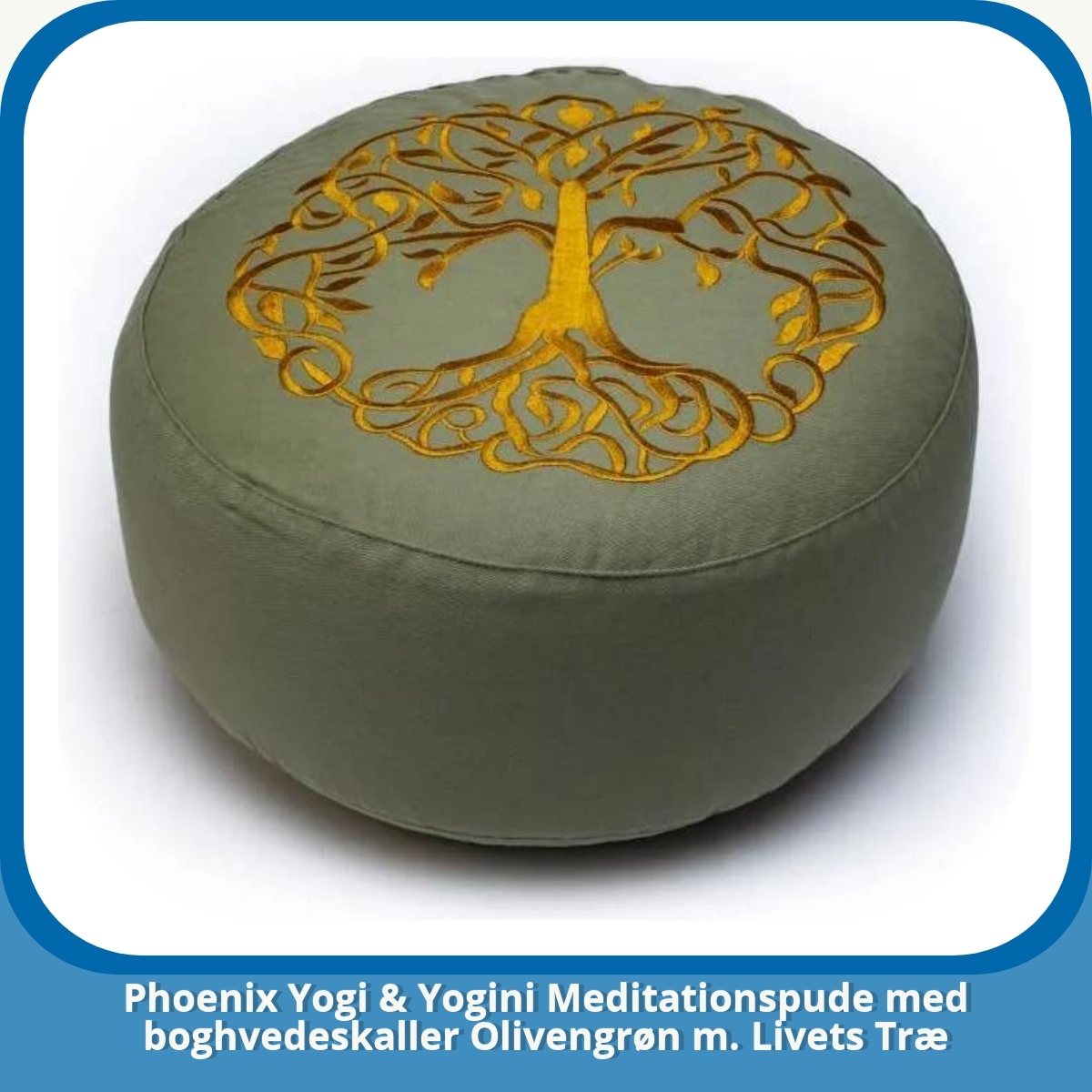 Anmeldelse af Phoenix Yogi & Yogini Meditationspude med boghvedeskaller Olivengrøn m. Livets Træ