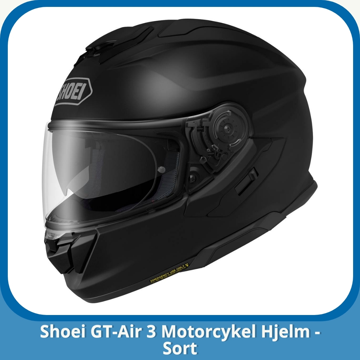 Anmeldelse af Shoei GT-Air 3 Motorcykel Hjelm - Sort