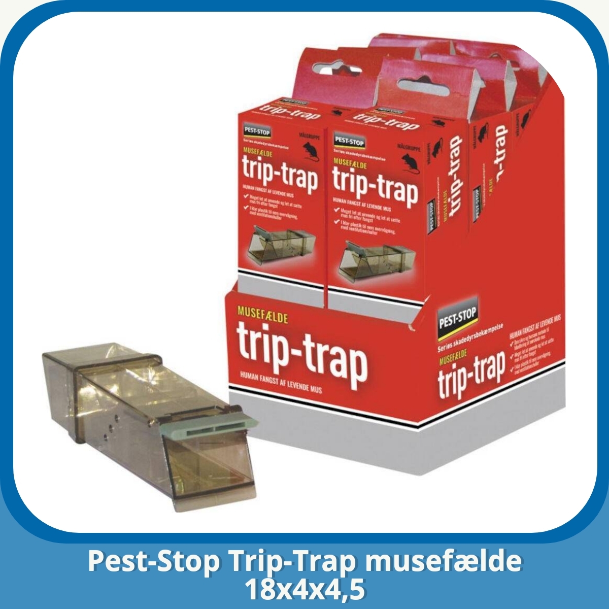 Anmeldelse af Pest-Stop Trip-Trap musefælde 18x4x4,5