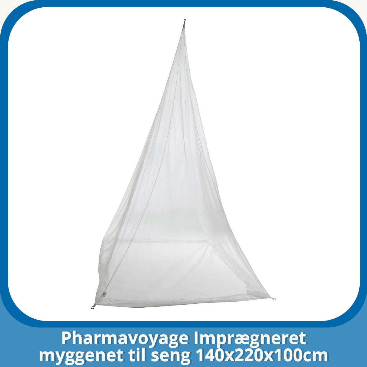 Anmeldelse af Pharmavoyage Imprægneret myggenet til seng 140x220x100cm