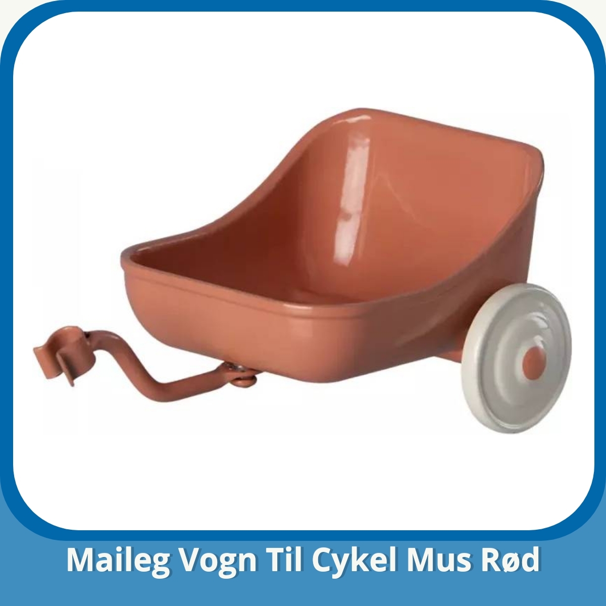 Anmeldelse af Maileg Vogn Til Cykel Mus Rød