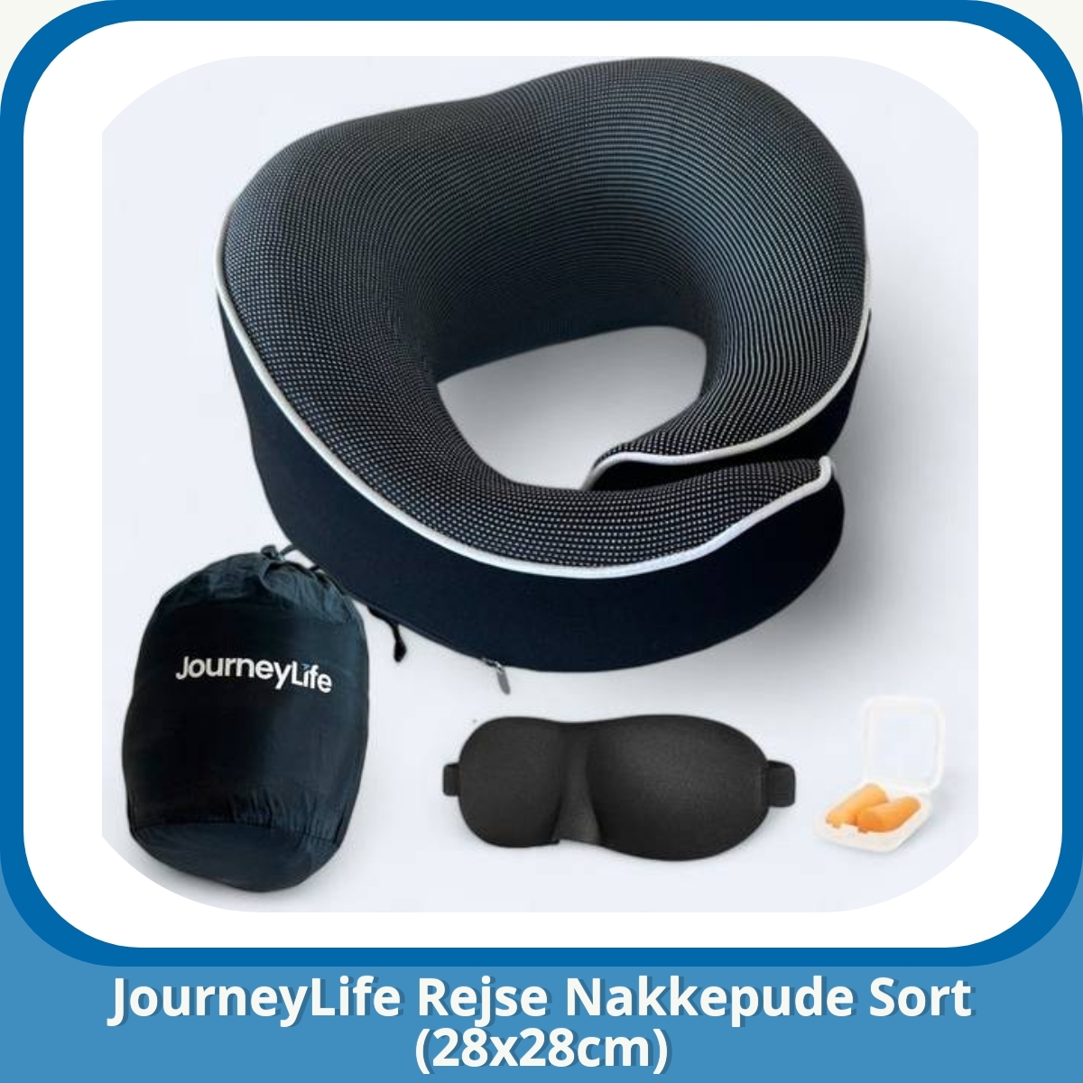 Anmeldelse af JourneyLife Rejse Nakkepude Sort (28x28cm)